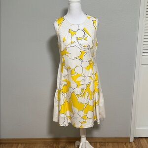 Diane Von Furstenberg Yellow and White Floral Dress